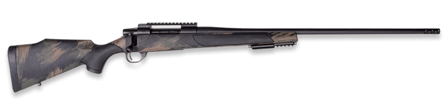 Weatherby VBS223RR18B Vanguard Black Hills 223 Rem 5+1 16" + 2" Matte Blued Heavy Threaded Barrel, Matte Blued Steel Receiver w/Picatinny Rail, Black w/Green & Tan Accents Peak 44 Monte Carlo Polymer