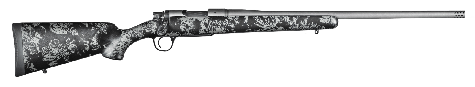 Christensen Arms 8010107400 Mesa FFT 6.5 PRC 4+1 20" Threaded Barrel, Tungsten Gray Cerakote, Black with Gray Webbing Stock