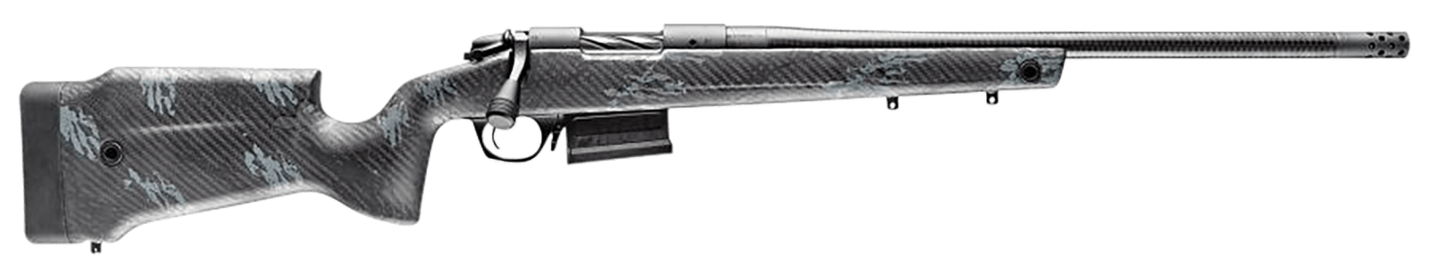Bergara Rifles B14S754CF B-14 Crest 22-250 Rem 5+1 20" Sniper Gray Cerakote Fluted Barrel, Steel Receiver, Fixed Carbon Fiber Black & Gray Sponge Stock