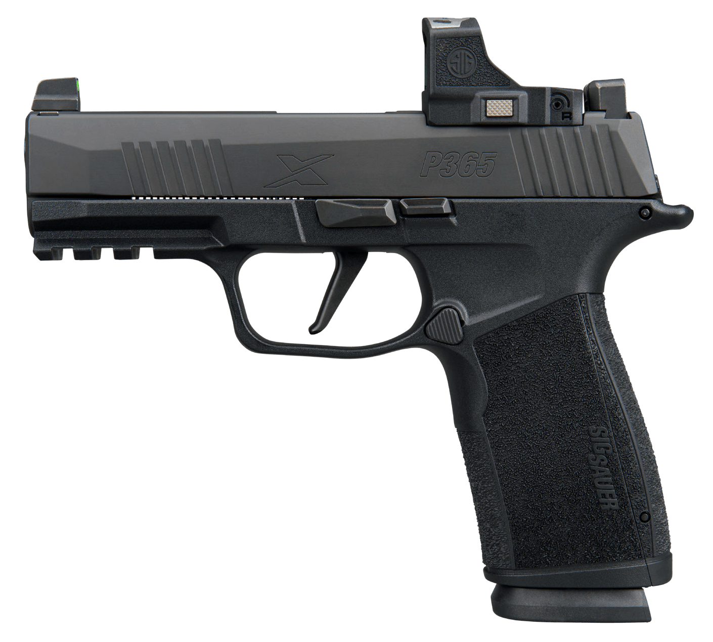 Sig Sauer 365XCA9BXR3PRS P365 XMacro w/Optic Compact 9mm Luger 17+1 3.70" Black Nitron Stainless Steel Serrated w/Sig ROMEO-X Compact Slide, Black Stainless Steel Frame w/Beavertail & Picatinny Rail,