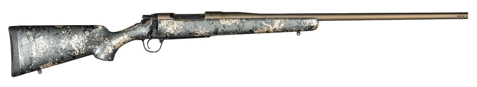 Christensen Arms 8010107900 Mesa FFT 7mm Rem Mag 3+1 22" Threaded Barrel, Burnt Bronze Cerakote, Green with Black/Tan Webbing Stock