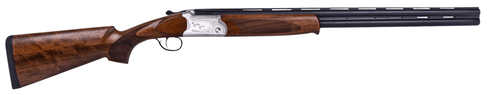 ATI GKOF28SV Cavalry SX 28 Gauge 3" 2rd 26" Blued O/U Barrel, Silver Engraved Rec, Oiled Turkish Walnut Stock, 5 Chokes