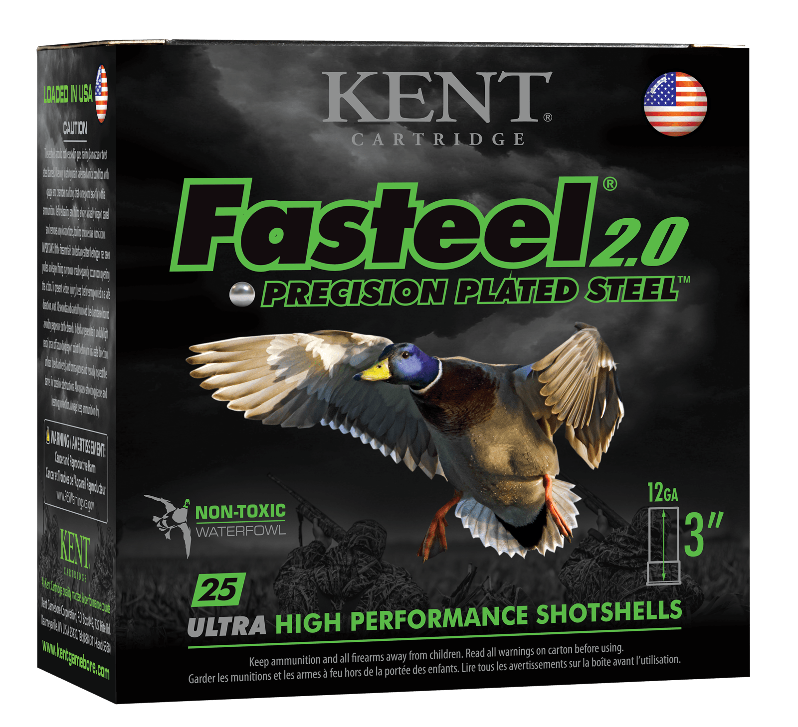 Kent Cartridge K123FS361 Fasteel 2.0  12 Gauge 3" 1 1/4 oz 1 Shot 25 Per Box/ 10 Case