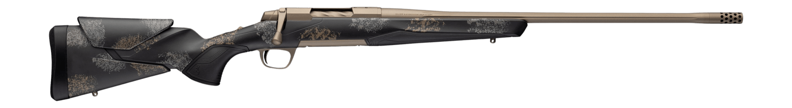 Browning 036142218 X-Bolt 2 Speed HD Full Size 308 Win 4+1 22" Smoked Bronze Cerakote Fluted Threaded Barrel, Smoked Bronze Cerakote Steel Drilled & Tapped Receiver, Bronze/Gray Camo w/Black Overmold