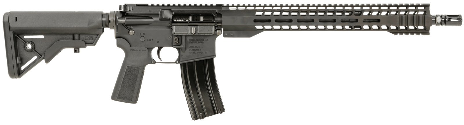 Radical Firearms FR16556SOC15SHR AR-15 MHR 5.56x45mm NATO 30+1 16" CMV, Black, 15" M-Lok Skinny Hybrid Handguard, B5 Systems Bravo Stock & Type 23 P-Grip