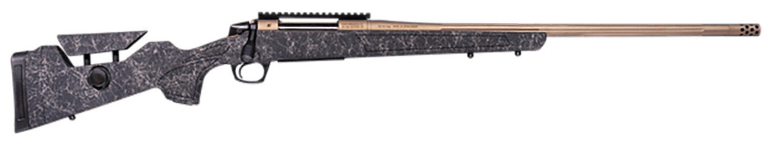CVA CR3951F Cascade Long Range Hunter Full Size 6.5 Creedmoor 22" Smoked Bronze Cerakote Steel Threaded Barrel, Black w/Smoked Bronze Web Synthetic Stock
