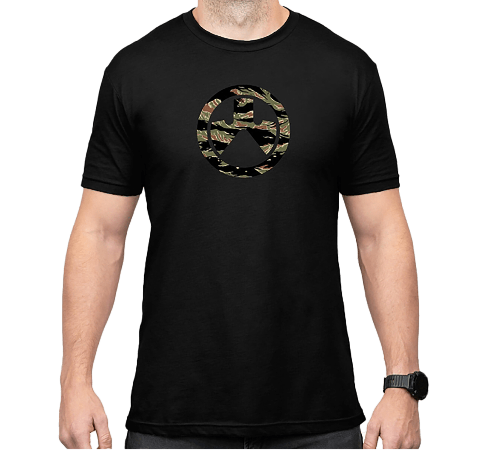 Magpul MAG1292-001-3XL Tiger Stripe Icon  Black Cotton/Polyester Short Sleeve 3XL