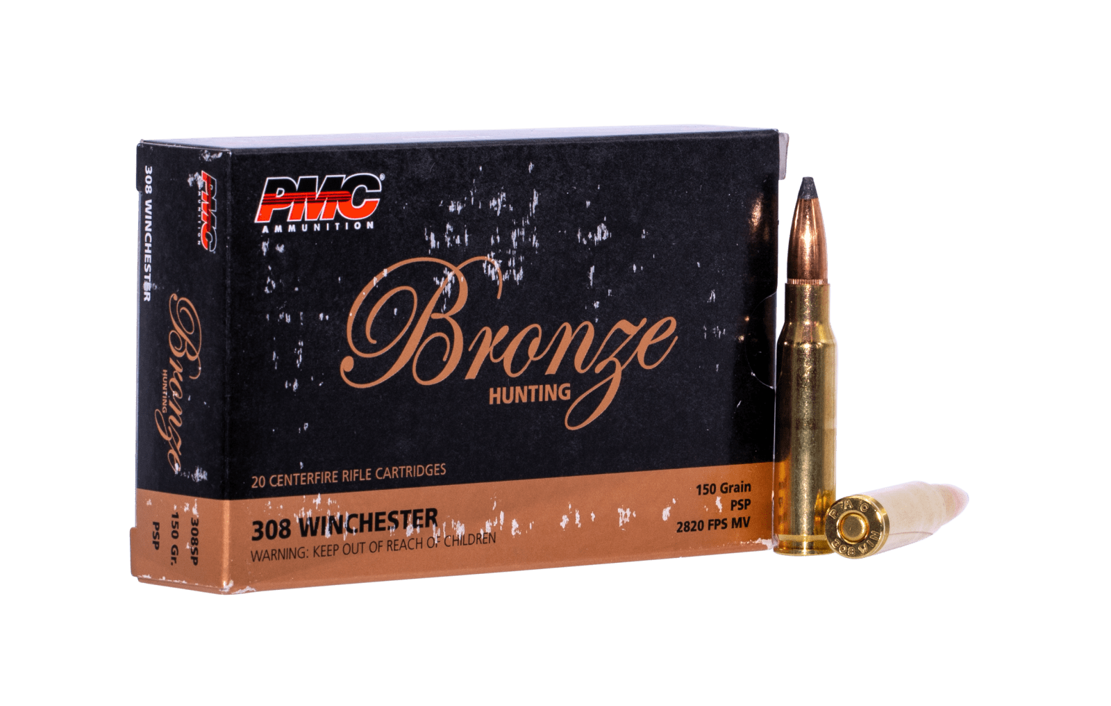 PMC 308SP Bronze  308Win 150gr Pointed Soft Point 20 Per Box/10 Case