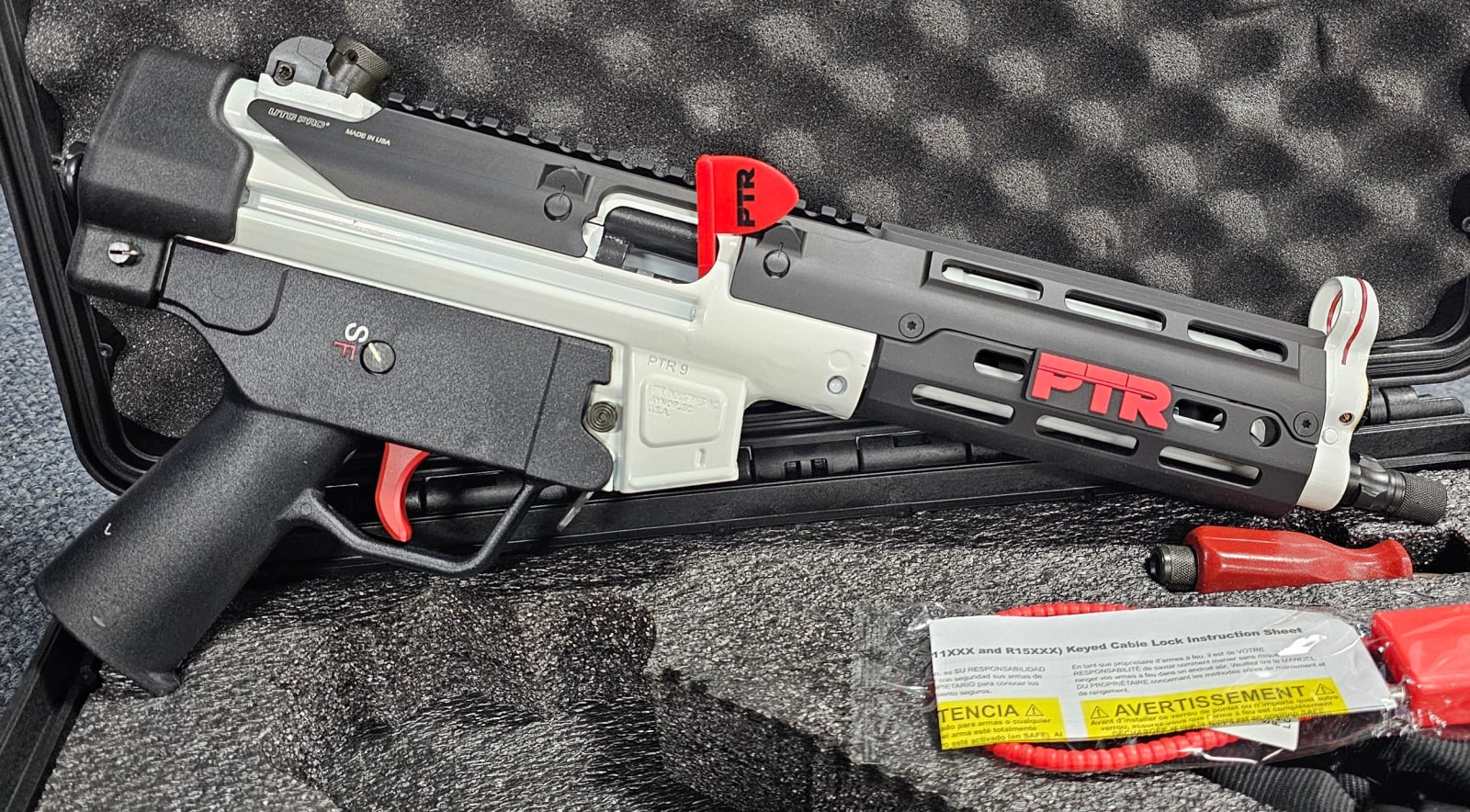 PTR 9B 9MM 8.86 UTG GALACTIC WHITE 30RD