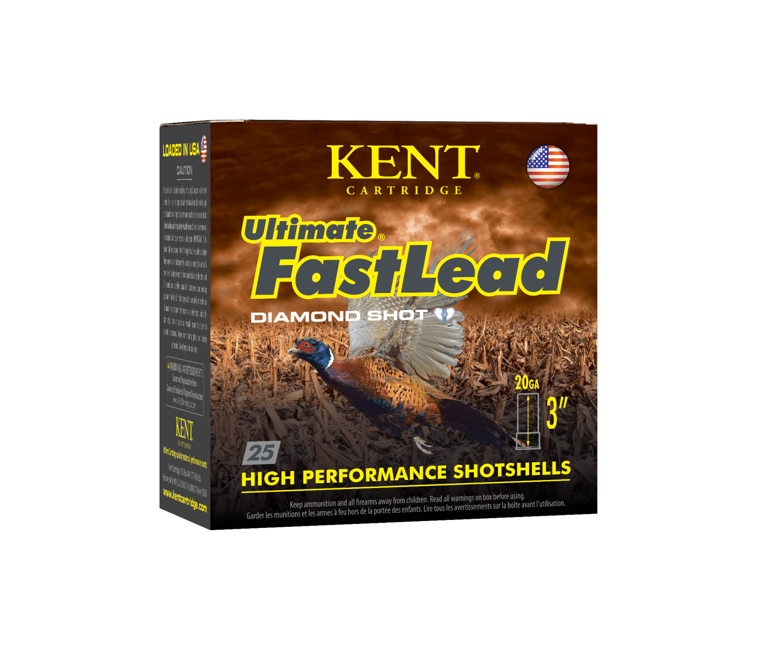 Kent Cartridge K203UFL366 Ultimate Fast Lead 20Gauge 3" 1 1/4oz 6Shot 25 Per Box/10 Case