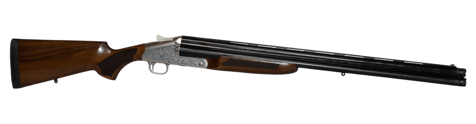ATI ATIGKOF123B28 3B  12 Gauge 3.50" 3 Shot 28" Vent Rib Barrel, Engraved Silver Receiver, Fixed Wood Stock
