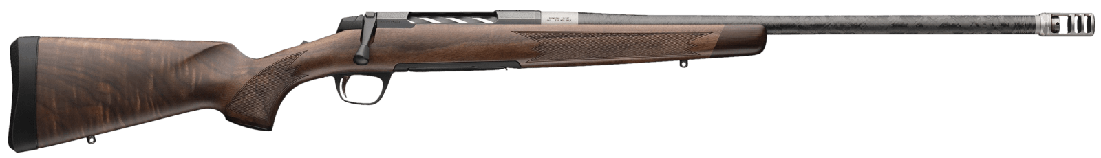 Browning 036090229 X-Bolt 2 Medallion 300 Win Mag 3+1 26" Carbon Fiber Wrapped Threaded Barrel, Matte Blued Drilled & Tapped Steel Receiver, Fixed Grade V/VI Walnut Stock, Recoil Hawg Muzzle Brake