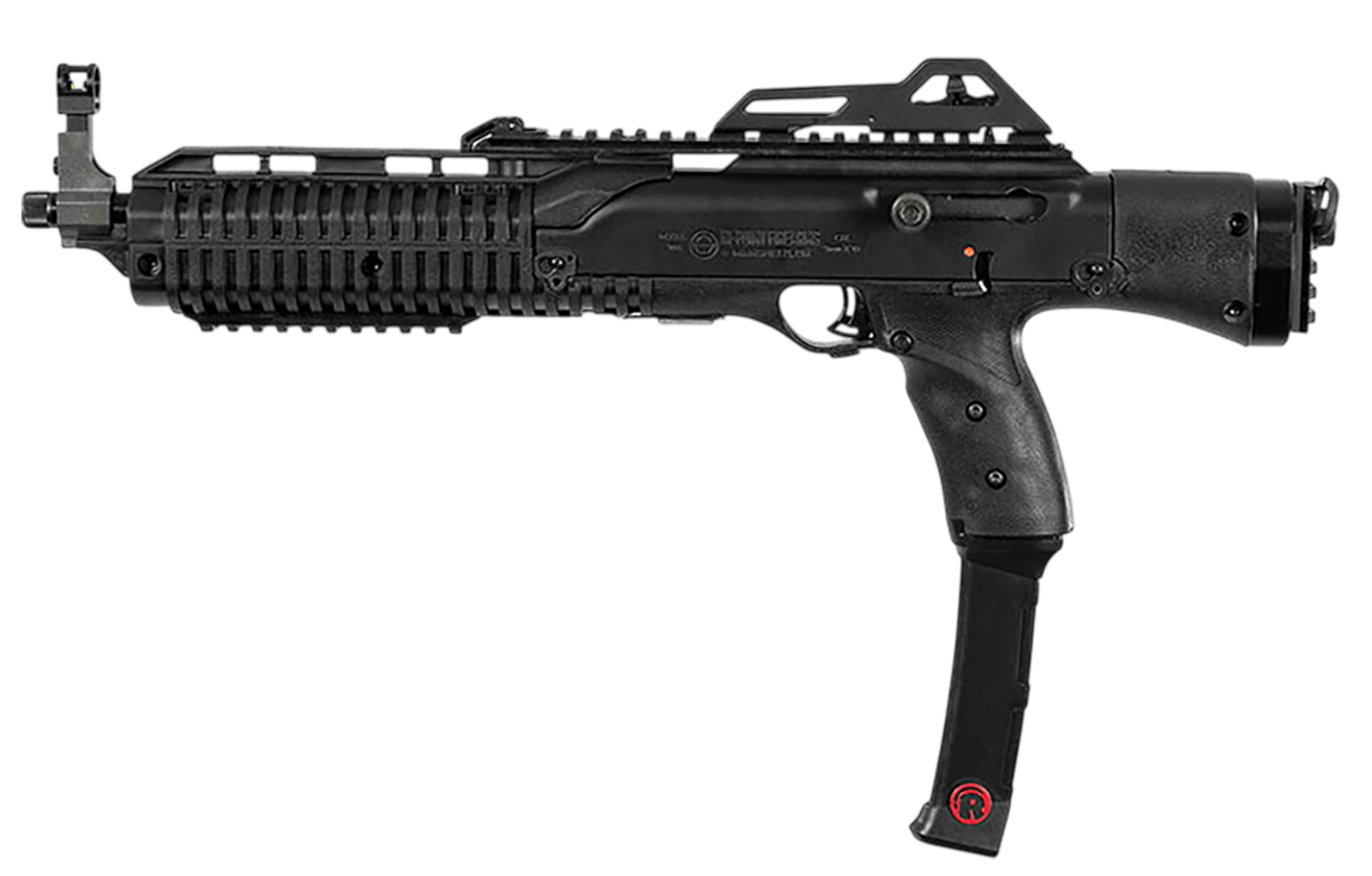 Hi-Point 995P 1095P 9mm Luger 10+1 13.25" Black Threaded Barrel, Black Powdercoat Polymer Receiver w/Picatinny Rail, No Brace, Rear Picatinny Rail, Black Plastic Grip