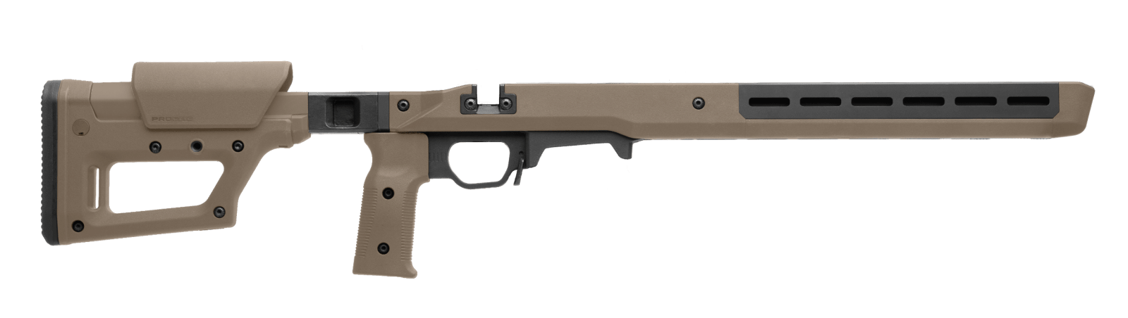 Magpul MAG1199FDE Pro 700 Lite SA Flat Dark Earth Adjustable Synthetic Stock with Aluminum Chassis & Interchangeable Grips for Remington 700 Short Action Ambidextrous