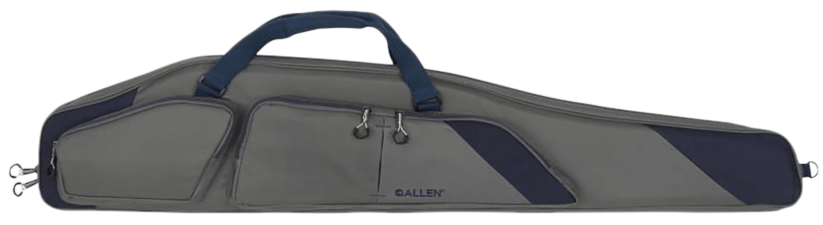 Allen 64250 Kenosha Rifle Case 50" Gray Endura w/Indigo Trim, Foam Padding, Gusseted Accessory Pockets, Lockable Zippers & Adjustable Sling