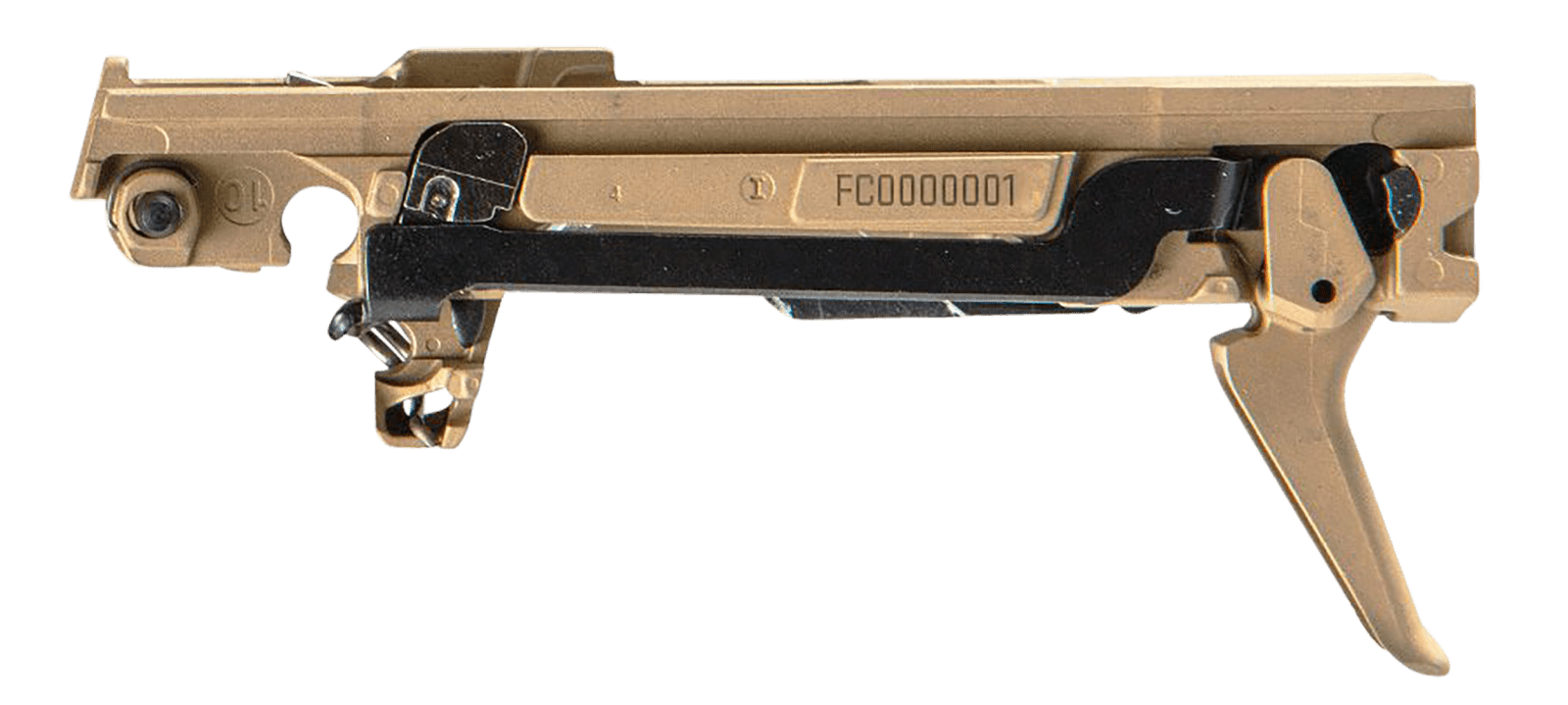 Sig Sauer 8900164 P365 Custom Works Fire Control Unit *FFL Item (FCU Only), 9mm Luger/380 ACP, Gold Nitride, Titanium Frame & Flat Face Trigger, Fits Sig P365 Parts