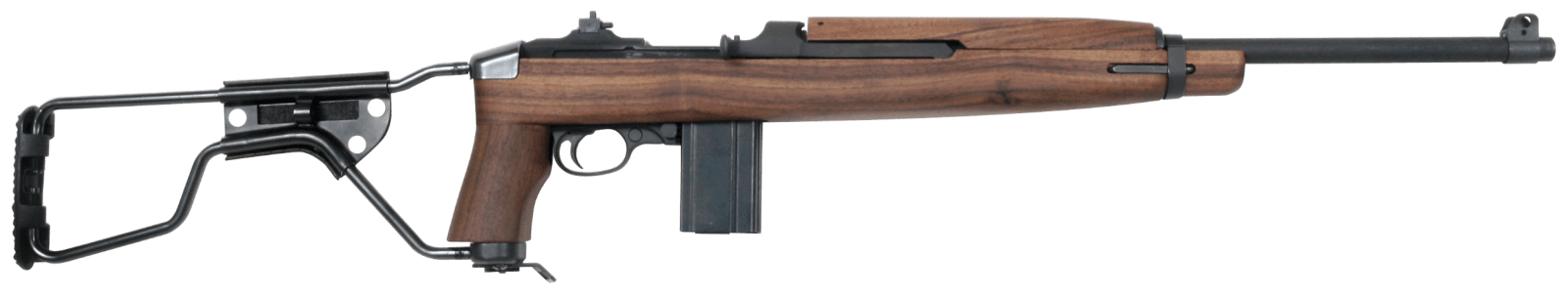 Auto-Ordnance AOM150 M1 Carbine Paratrooper 30 Carbine  18" Barrel 15+1, Black Parkerized Metal Finish, Black Folding Stock, Wood Grip, Crossbolt Safety