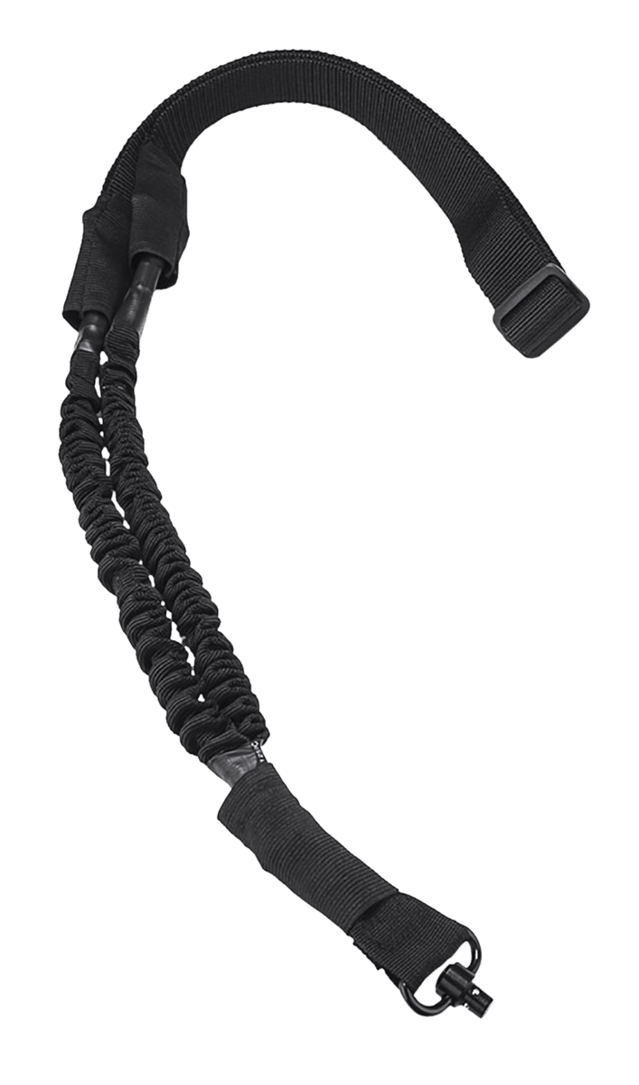 NcStar AQDBS1B VISM 1 Point Sling Black Nylon Strap w/Elastic Shock-Cord 46"-64" OAL Adjustable Bungee