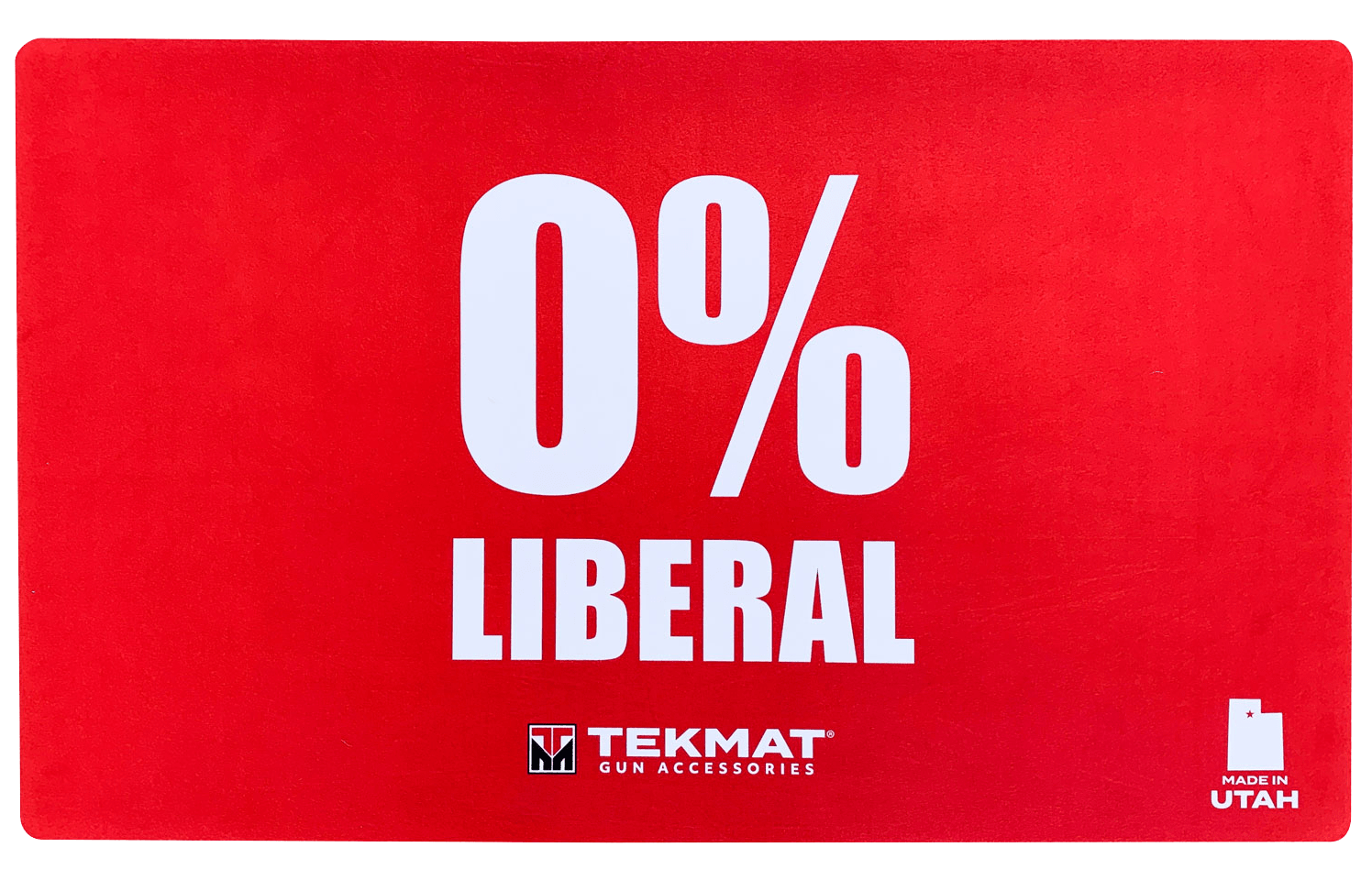 TekMat TEK42LIBERAL Zero Percent Liberal Door Mat Red Rubber 42" Long 0% Liberal