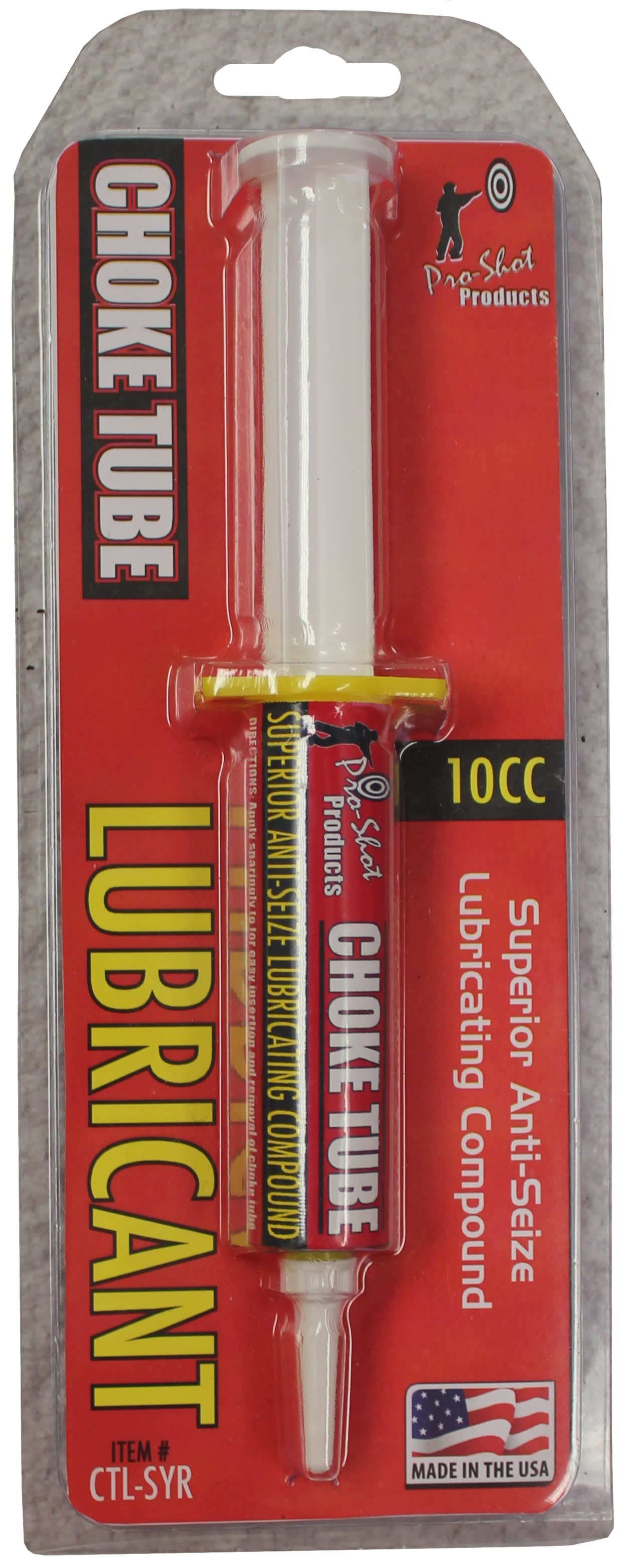 Pro-Shot CTLSYR Choke Tube & Suppressor Thread Lube Anti-Wear 10 cc Syringe