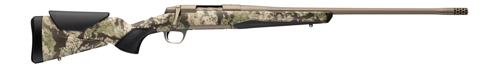Browning 036138224 X-Bolt 2 Speed 270 Win 4+1 22" Smoked Bronze Cerakote Fluted Threaded Barrel & Steel Drilled & Tapped Receiver, Kryptek Obskura Transitional Camo Adj Vari-Tech Synthetic Stock, Righ