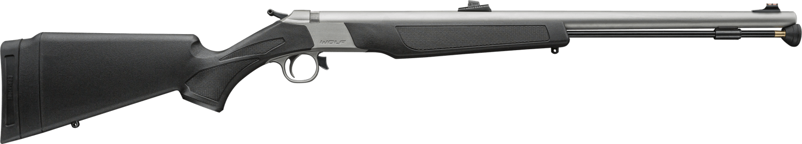 CVA PR2117SVPS Wolf V2 w/Optic 50 Cal 209 Primer 24" Matte Stainless Steel Barrel, Drilled & Tapped Stainless Steel Receiver, Fixed Black Synthetic Stock, KonusShot 3-9x32mm
