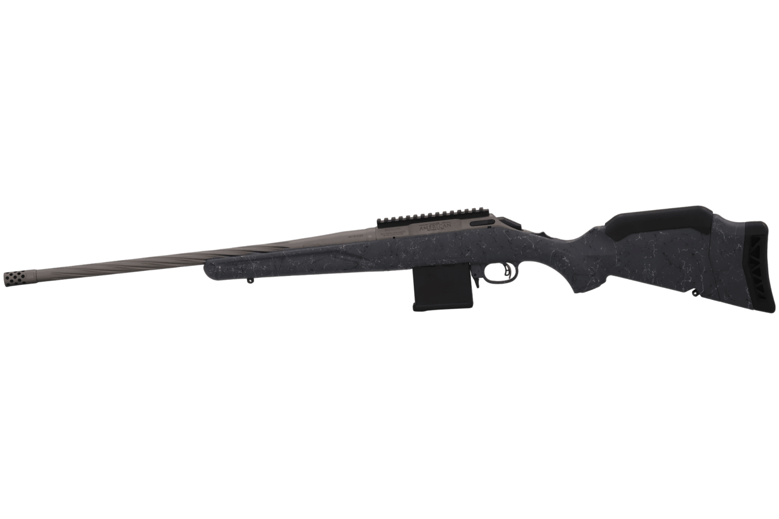 RUGER AMERICAN G2 WILDERNESS TOPO 204 RUGER RFL 20" SPIRAL FLUTD, GRAY SPLATTER 10RD