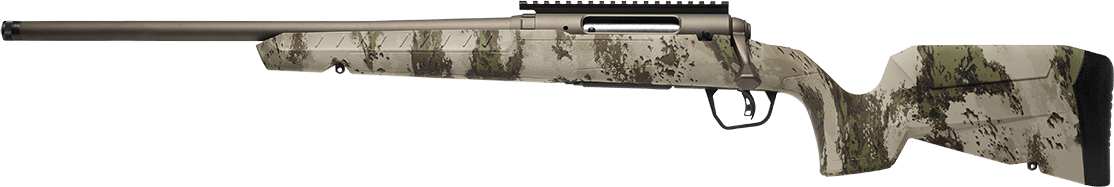Savage Arms 32308 Axis 2 Pro Compact 223 Rem 4+1 20" Gun Metal Bronze Cerakote Heavy Threaded Barrel & Picatinny Rail Carbon Steel Receiver, Fixed Woodland Camo Synthetic Stock, Left Hand