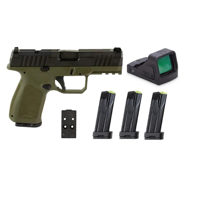 Rost Martin RM1C Handgun Bundle 9mm Luger 10rd (4) Magazines 4" Barrel OD Green Viridian Red Dot Pistol Case