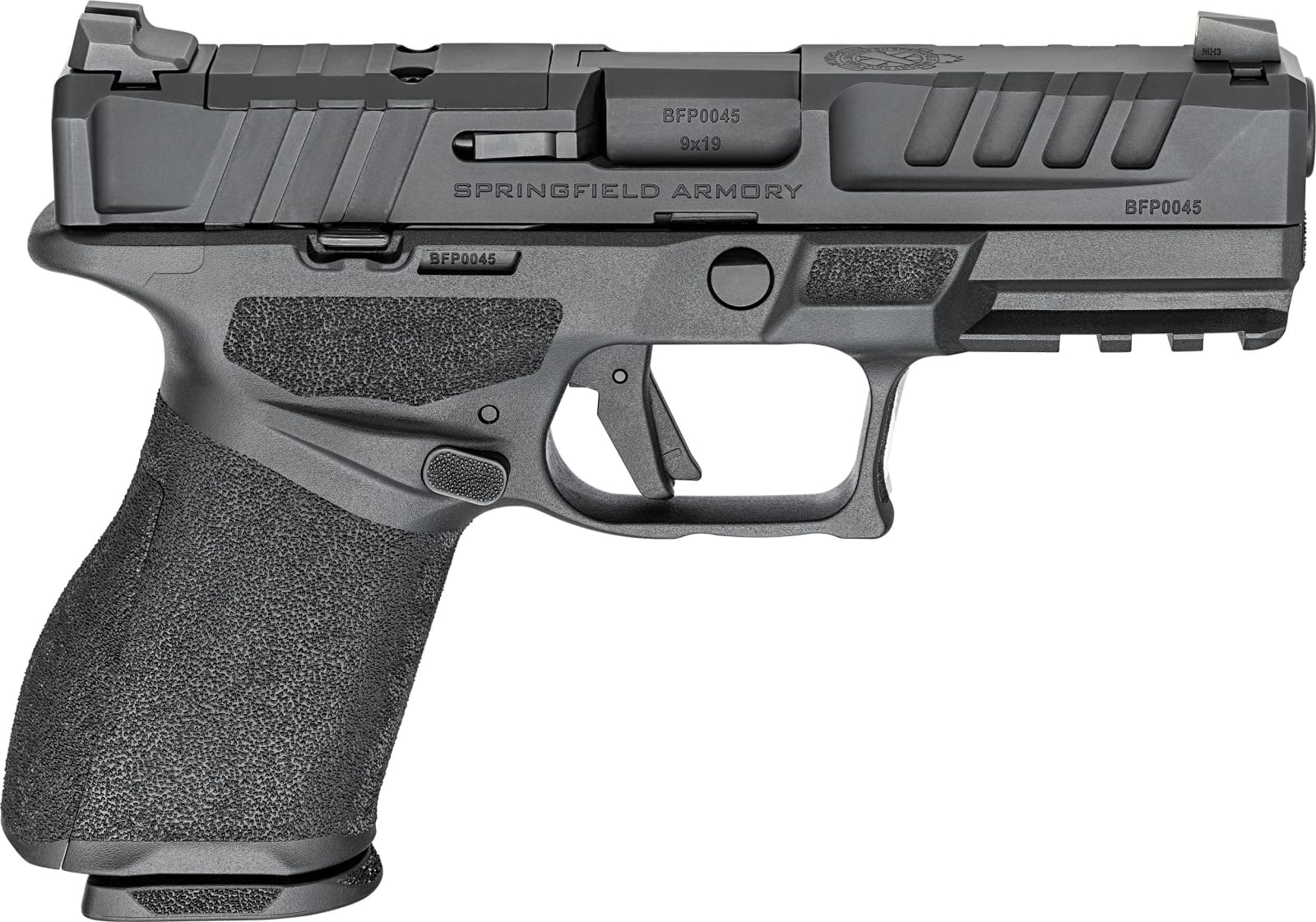 Springfield Armory EC9409BU Echelon Compact 9mm Luger 15+1 18+1 4" Black Melonite Steel Barrel & Optic Ready/Serrated Slide, Black Polymer Frame w/Picatinny Rail, Textured Grip, Ambidextrous