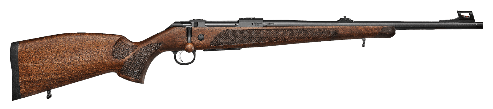 CZ-USA 07304 CZ 600 Lux Full Size 300 Win Mag 3+1 24" Black Threaded Barrel, Black Steel Receiver, Walnut Bavarian Style Stock, Right Hand