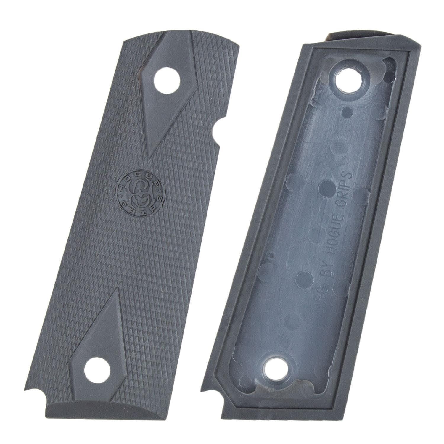 Hogue Colt Government Grips .45 1911 Rubber Grips Panels Checkered - Pewter