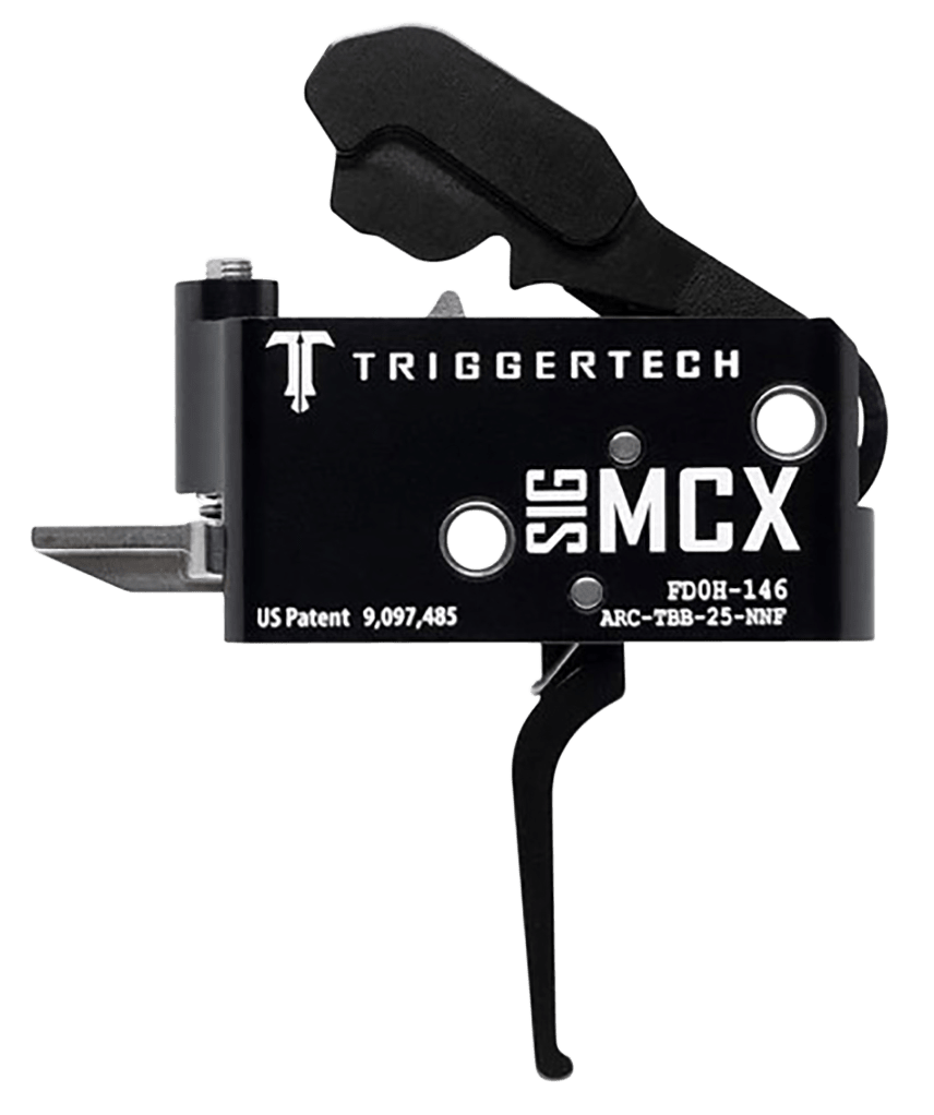 TriggerTech ARCTBB25NNF Adaptable  Two-Stage Flat Trigger with 2.50-5 lbs Draw Weight & Black PVD Finish for Sig MCX