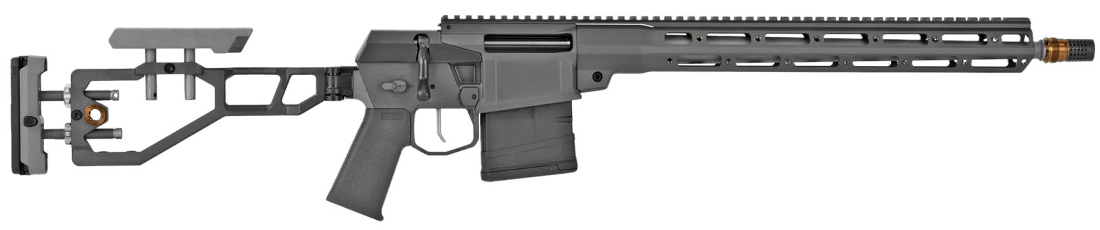 Q LLC FIX6516INGRY The Fix 6.5 Creedmoor 10+1 16" Lightweight Threaded Barrel, Aluminum Receiver w/Picatinny Rail, Free Floating Q-Sert Handguard, Black Folding Adjustable Folding Stock