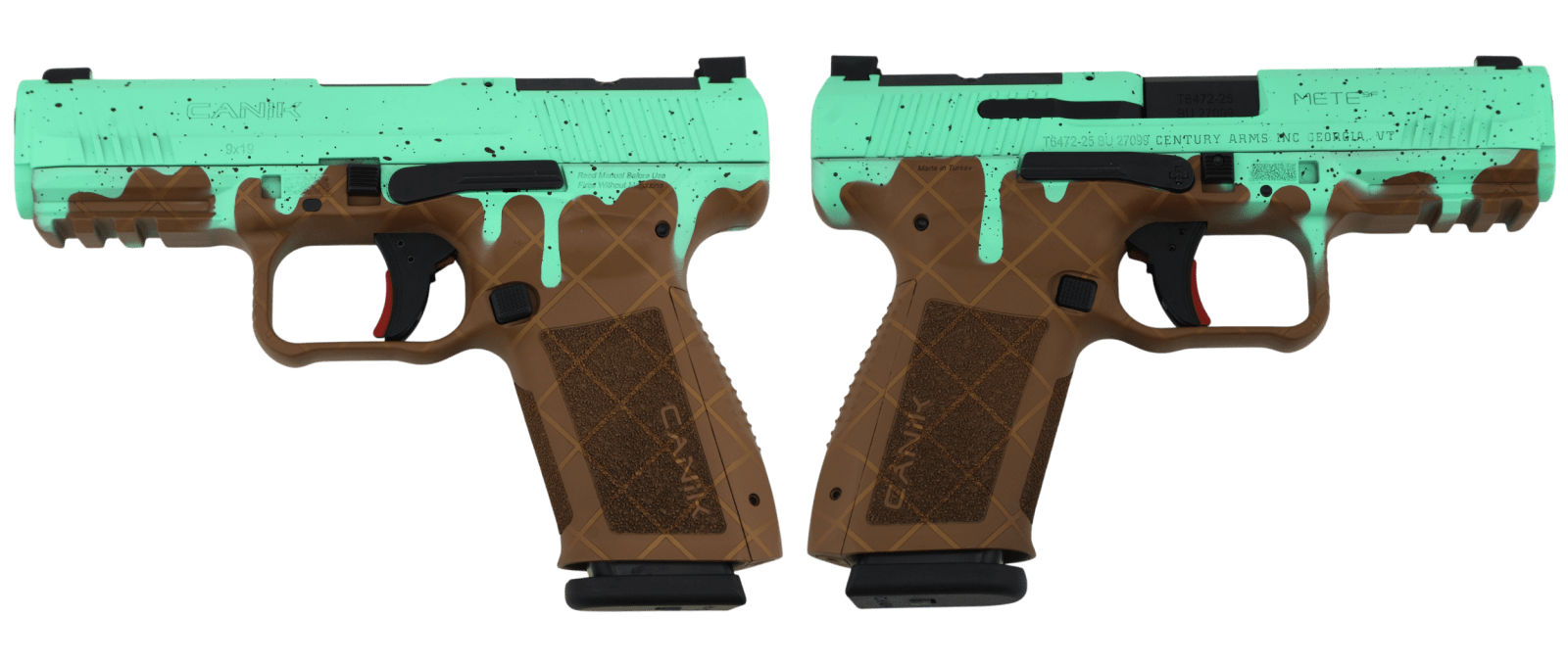 CANIK METE SF ONE SERIES 9MM MINT CHOCOLATE CHIP PSTL 4.19 BRL 1-15RD MAG