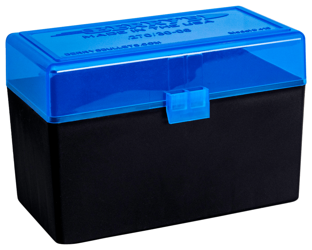 Berry's 50199 Ammo Box  270Win/30-06Springfield Blue/Black Polypropylene 50rd