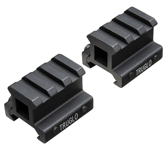 TruGlo TG8982B Picatinny Riser Mount  Matte Black Anodized