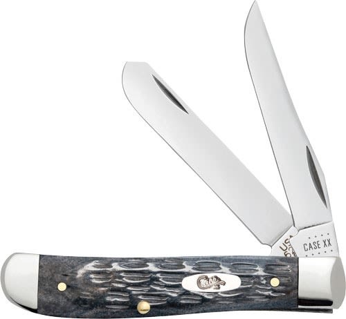CASE KNIVES POCKET WORN GRAY BONE CRANDALL JIG MINI TRAPPER