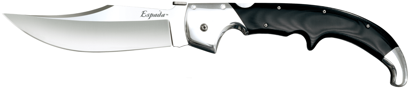Cold Steel CS62MA Espada XL 7.50" Folding Clip Point Plain S35VN SS Blade/9.25" Black w/Polished Bolsters G10 Handle Includes Belt Clip