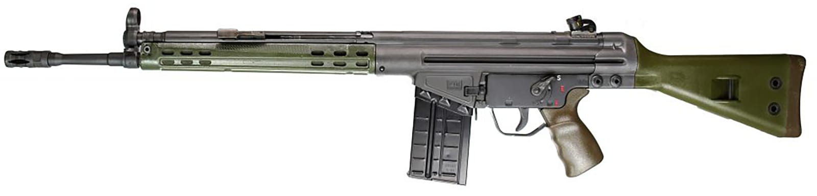 PTR 100 GI  *Reconditioned 308 Win,7.62x51mm Nato 18" 20+1, Black Parkerized Reciever, Green Synthetic Furniture (Stock May Be Blemished)