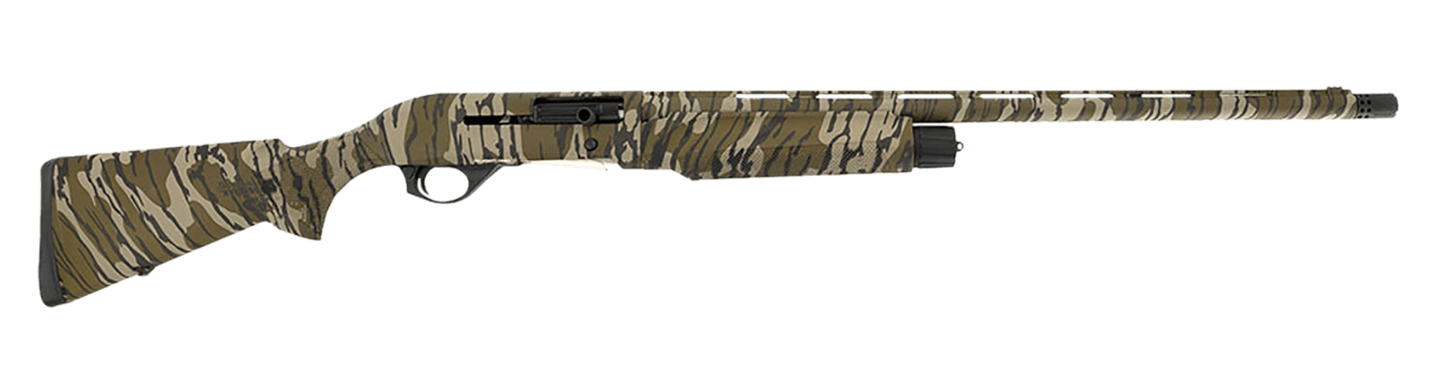 Spandau Arms 21000192 S2 Full Size 12 Gauge Semi-Auto 3" 3- 2.75" Shells 28" Overall Mossy Oak Bottomland Vent Rib Barrel, Drilled & Tapped Receiver & Fixed Synthetic Stock, Benelli Choke Tube System