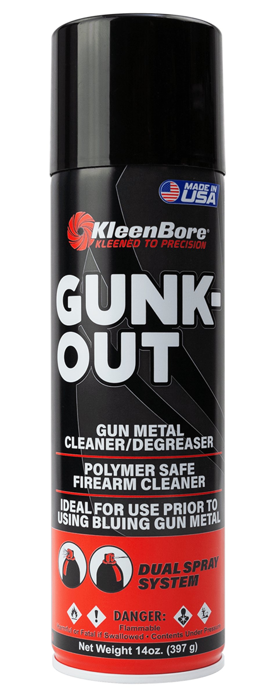 KleenBore GO5A Gunk-Out Gun Metal Cleaner/Degreaser 14 oz. Aerosol