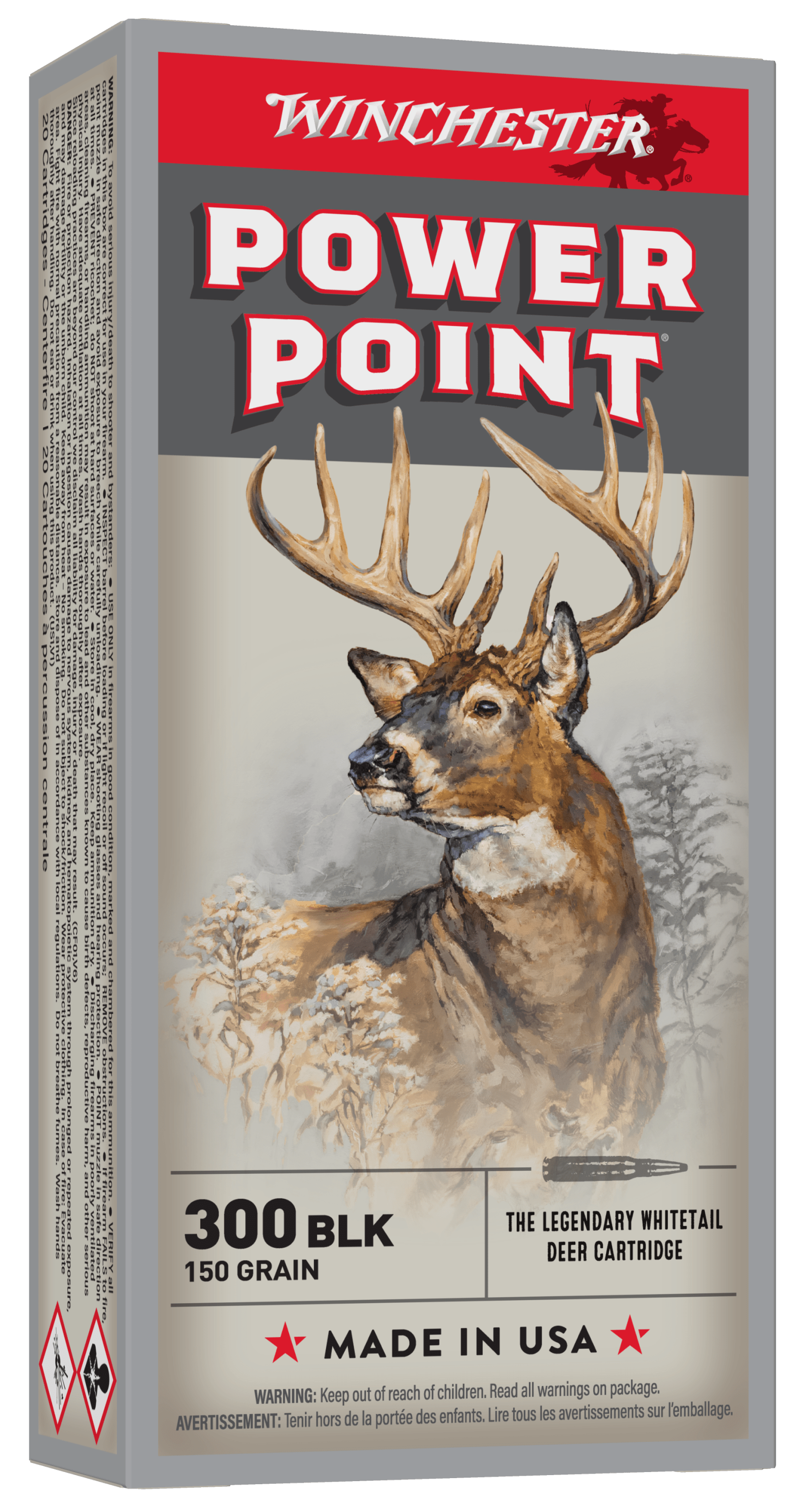 Winchester Ammo X300BLK Power-Point 300Blackout 150gr 20 Per Box/10 Case