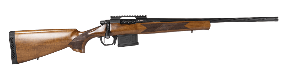 Balikli 336200 BLK 308 Win 5+1 20" Black Spiral Fluted Threaded Barrel, Black Steel Receiver w/Picatinny Rail, Turkish Walnut Fixed Stock