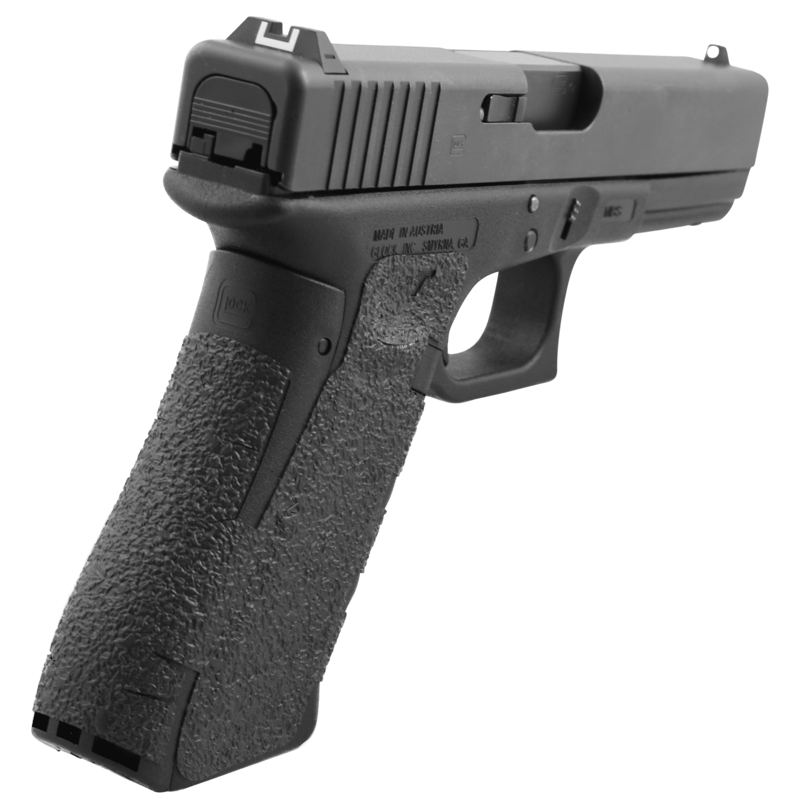 Talon Grips 384R Adhesive Grip  Glock Gen5 19/23/25/32/38/44 w/Large Backstrap, Black Textured Rubber