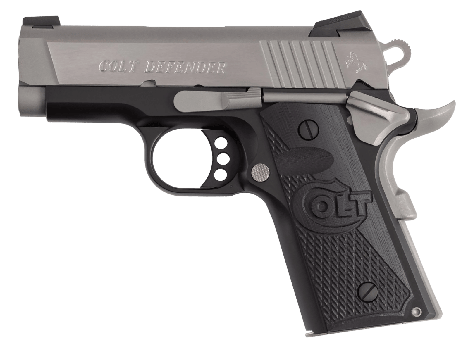 Colt Mfg O7800XETT Defender 45 ACP 7+1 3" Carbon Steel Slide, Aluminum Frame w/Beavertail, G10 Grip