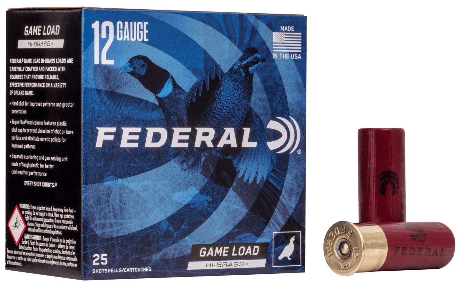 Federal H1265 Game-Shok High Brass 12Gauge 2.75" 1 1/4oz 5Shot 25 Per Box/10 Case