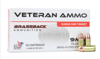 HYPERION BRASSBACK  9MM 115GR 50RD/BX 20BX/CS BRASS PLATED STEEL