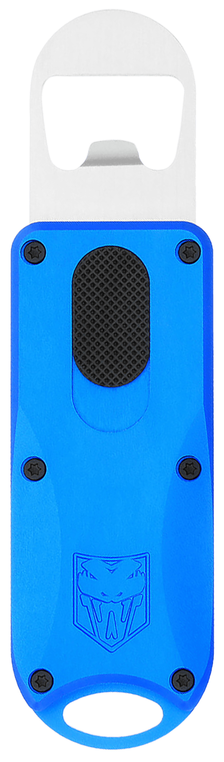 CobraTec Knives CTOTFBOBLU Bottle Opener Blue Aluminum/Stainless Steel