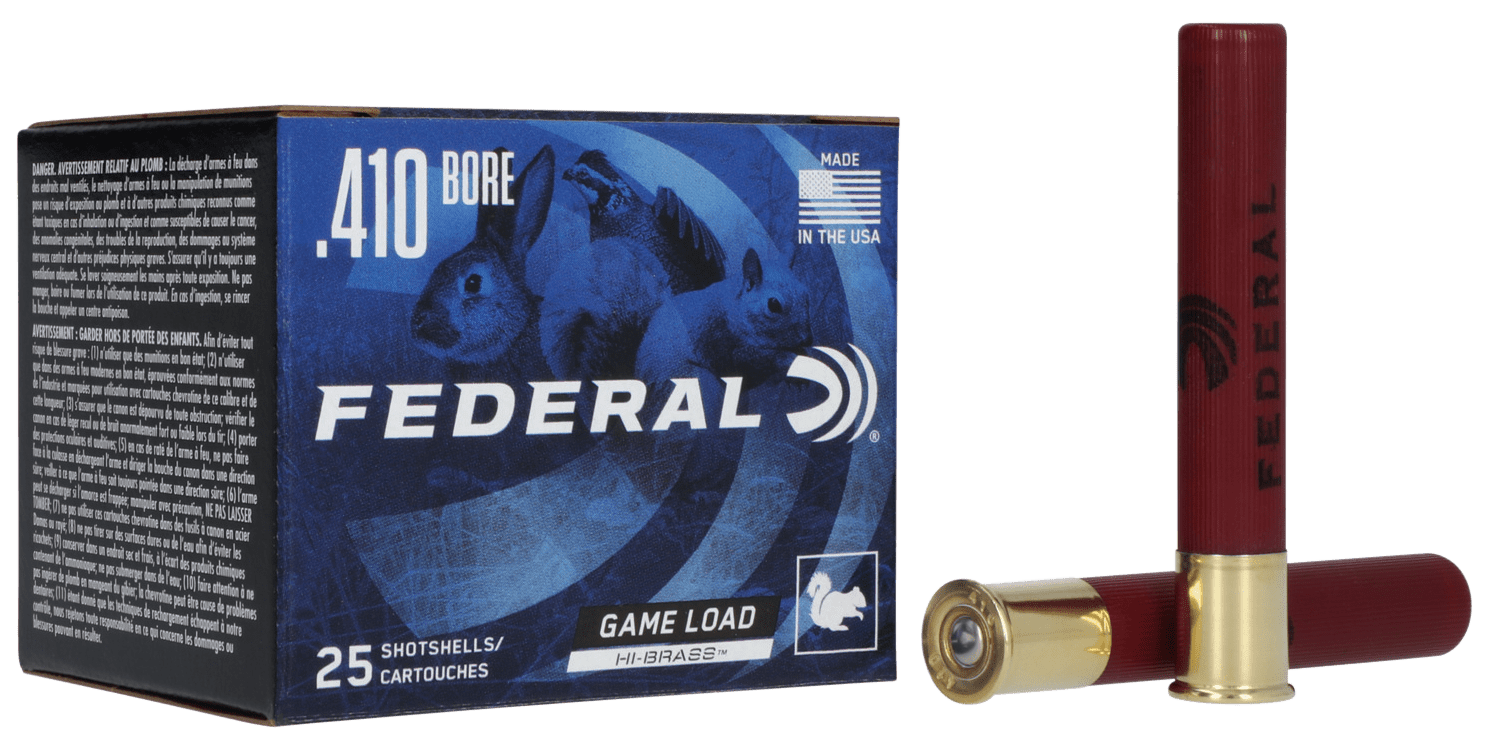 Federal H4136 Game-Shok High Brass 410Gauge 3" 11/16oz 6Shot 25 Per Box/10 Case